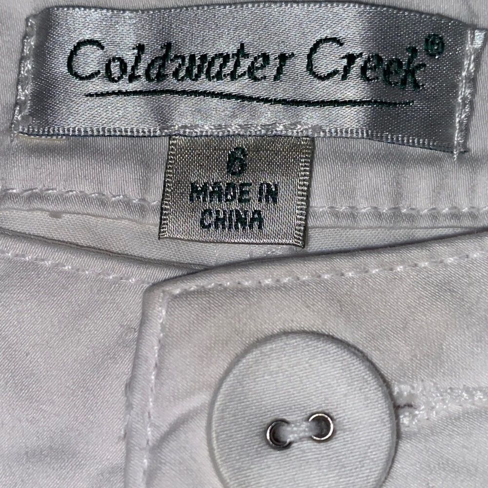Excellent Condition Coldwater Creek Capris White Sz6 - Picture 2 of 6